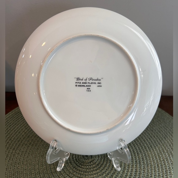 Fitz and Floyd  " Bird of Paradise" 7 1/2" Salad Plate, '80s Pristine Condition. - Picture 2 of 4